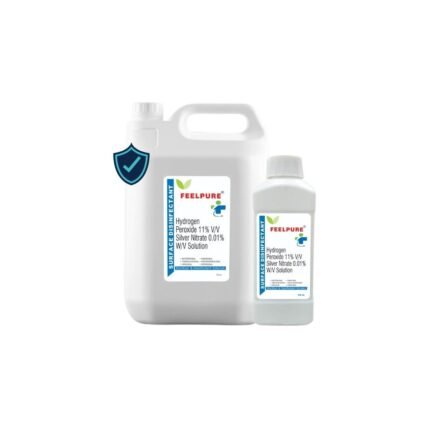 A container of surface hydrogen and nitrate solution. The container features a label indicating the product name and the presence of hydrogen and nitrate. The liquid inside the container is transparent. The background may showcase a clean and sanitized surface, such as a laboratory countertop or a manufacturing workspace. The image conveys the application of surface hydrogen and nitrate solution for cleaning and disinfection purposes. It suggests the product's effectiveness in removing stains, sterilizing surfaces, and promoting a hygienic environment.
